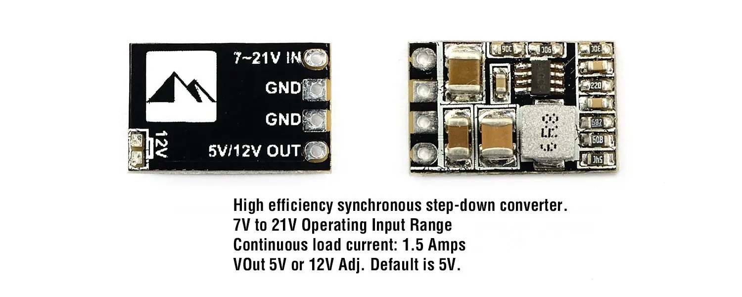 Оригинальный понижающий модуль Matek Micro BEC 5/12 V Регулируемый Выход 2 5s Lipo Батарея для
