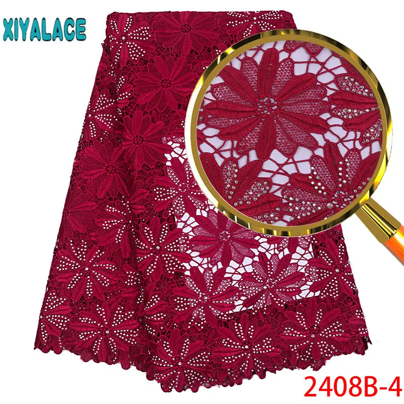 New Lace Fabric High Quality Guipure 2018 African Cord Fabbric With Stones For Nigeian Party PGC2408B | Дом и сад