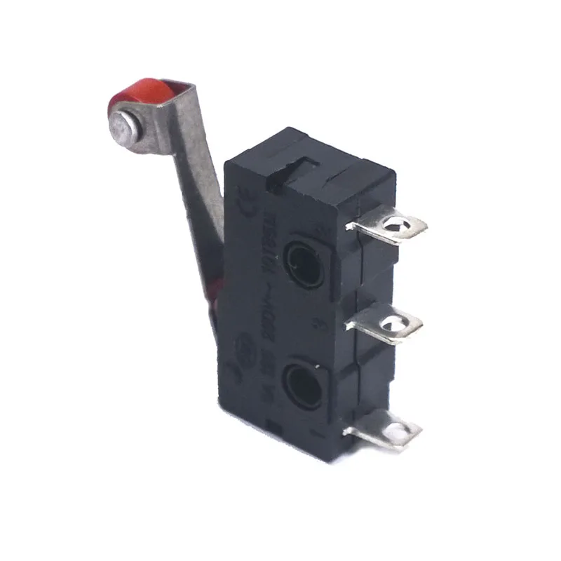 10 pcs/lot KW11 Pulley 3 Pin 250V 5A Metal Micro Switch Bouton Poussoir Interrupteur Push Button | Строительство и ремонт