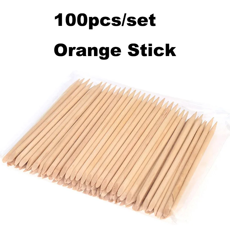 100pcs Orange Stick 10 шт./кор. ногтей Фольга Стикеры комплект 120*4 см нейл-арта Стикеры Пресс на ногтях Маникюр украшением наборы для ухода за кожей нейл-арта Фольга наклейка Дизайн NTZ - Цвет: 100pcs Orange Stick