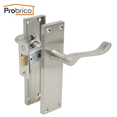 Probrico ручка для межкомнатной двери, ручки для проходной двери с панелью, Европейский врезной замок, фурнитура для дверей из цинкового сплава для коридора