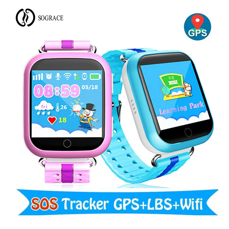 SOGRACE Q750 gps Смарт часы для детей милые детские телефон с поддержкой Wi Fi SOS