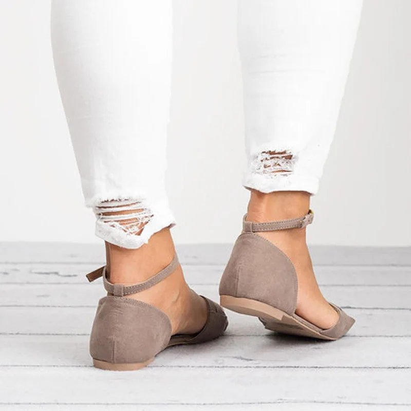 

Dropshipping 2019 Summer New Woman Shoes Open Toe One-Strap Belt Wraps Cross-Knit Flat Women's Sandals Plus Size