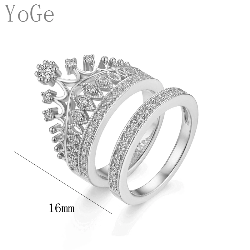 YoGe свадебные и вечерние ювелирные изделия для женщин R3425 изысканный AAA CZ кольцо