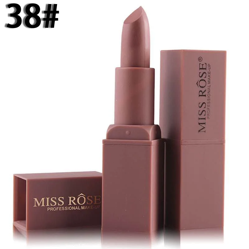 38 Miss Rose, витамин Е, Увлажняющая губная помада, водостойкая, 7 цветов, без запаха, телесного цвета, матовая губная помада для беременных женщин, batom, матовая MS082 - Цвет: 38
