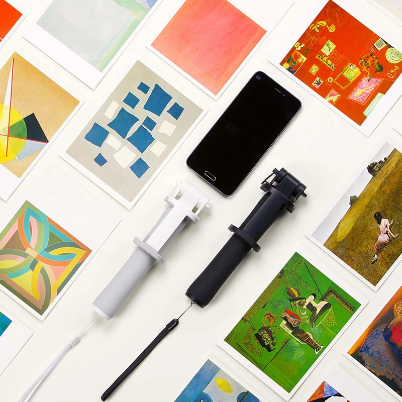 Original Xiaomi Selfie Stick Monopod Wired Remote Selfi Self Extendable Handheld Shutter For Smartphone iPhone | Электроника