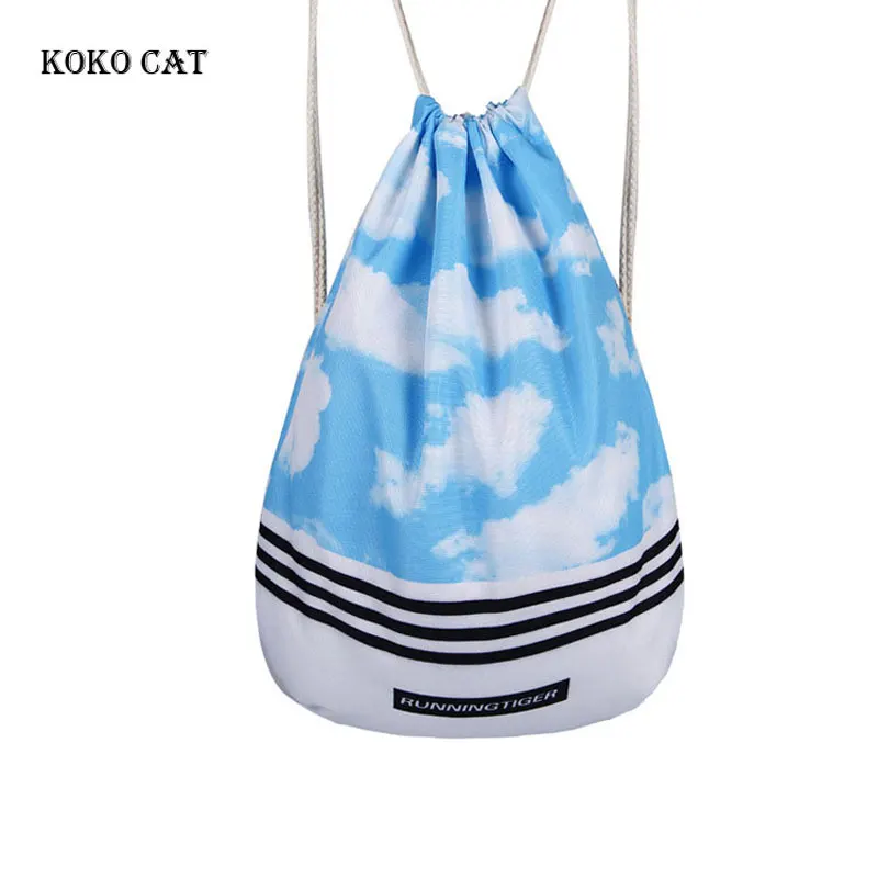 CH15052 Drawstring Galaxy Star, Вселенная, космический Принт, женский рюкзак, школьные сумки для девочек-подростков, женская сумка на шнурке, Mochila Feminina - Цвет: CH15052 Drawstring