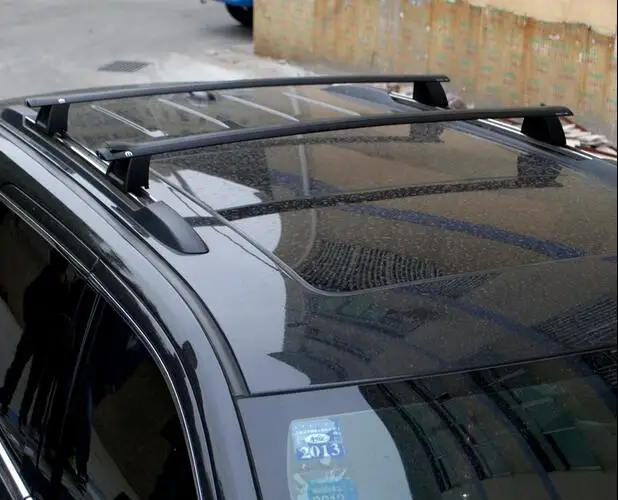 1 пара алюминиевый сплав черный цвет выделенный крест бар крыши для Grand Cherokee 2011 2012