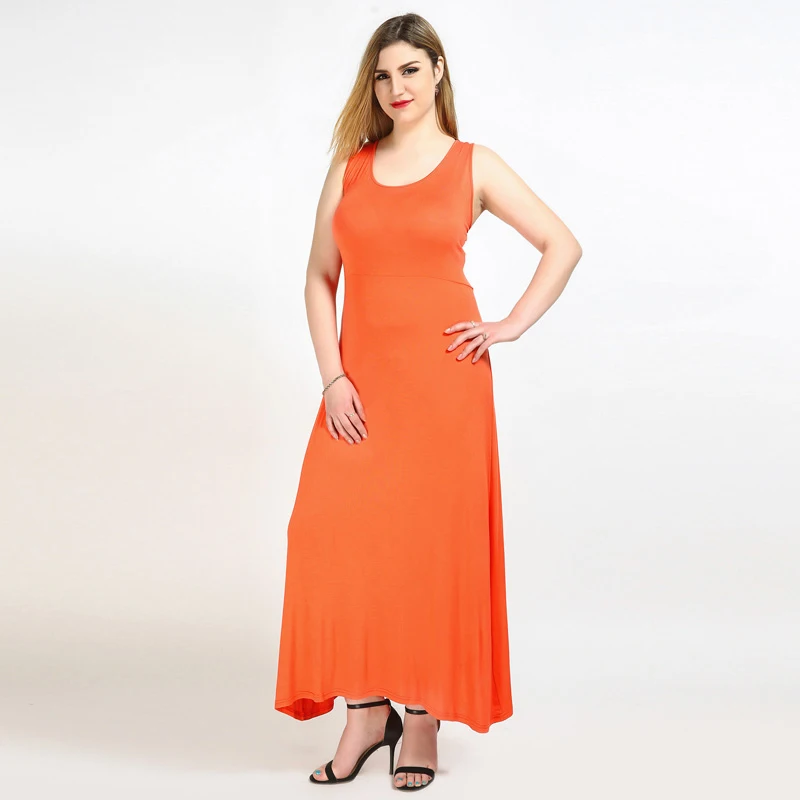 Для женщин летние большие размеры Платье без рукавов s в богемном стиле длинное