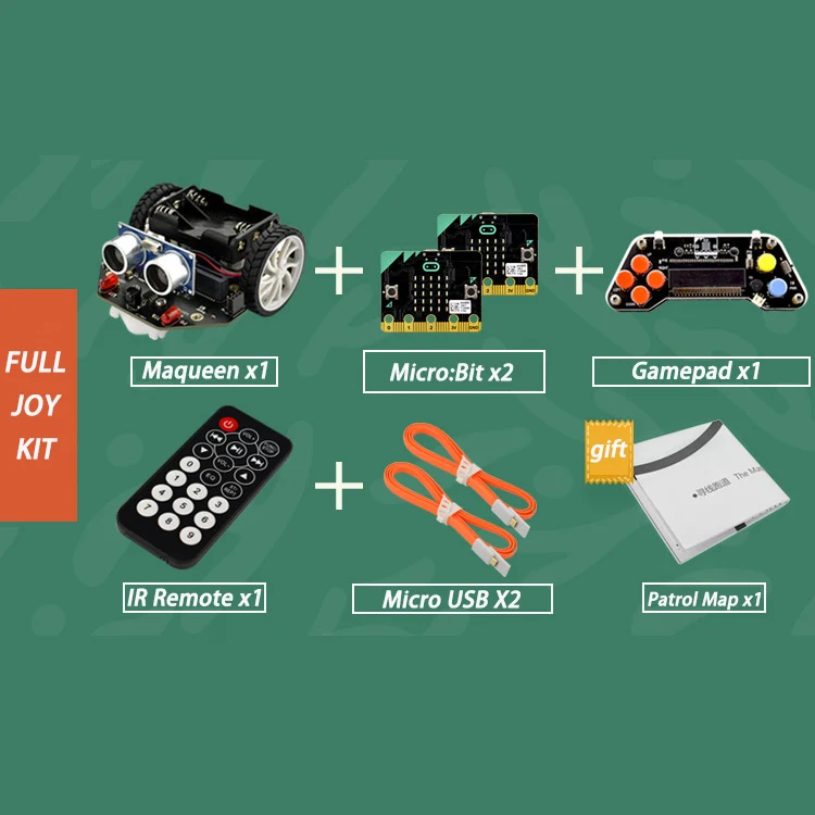 Full Joy Kit ShenzhenMaker Store micro: Maqueen V4.0 micro: битная образовательная платформа для программирования - Цвет: Full Joy Kit
