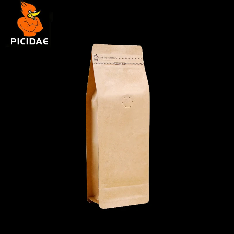250 г зерно орех закусочный кофе шоколад пищевая упаковка мешок полфунта восемь сторона печать крафт-бумага Алюминиевая Фольга Воздушный Клапан стоячий
