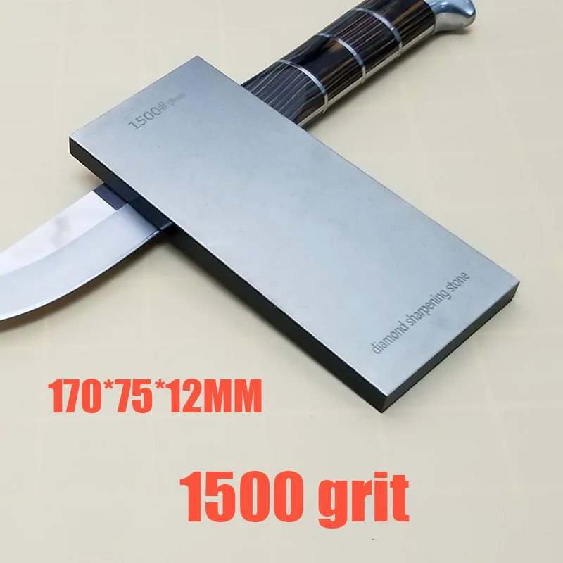 170mm 1500 grit Алмазный брусок большого размера 6,7 дюйма, 240, 400, 600, 1000, точильный камень, точильный камень, нож, инструмент, деревянная Нескользящая акриловая основа - Цвет: 170mm 1500 grit