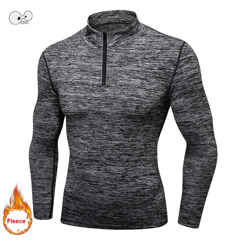 

Новые зимние спортивные рубашки с флисовой подкладкой для MMA Rashguard, свитшот на молнии с воротником-стойкой и длинным рукавом для фитнеса, Быстросохнущий компрессионный Топ