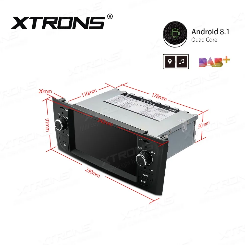 XTRONS 6 1 &quotAndroid автомобильный стерео радио плеер для FIAT Grande Punto (199/310) Linea (323) GPS