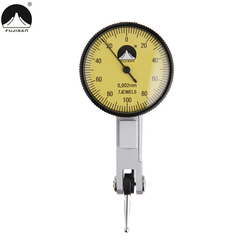 

FUJISAN Dial Indicator 0-0.2mm/0.002mm Mini Dial Gauge Lever Test 7 Jewels Measuring Tools