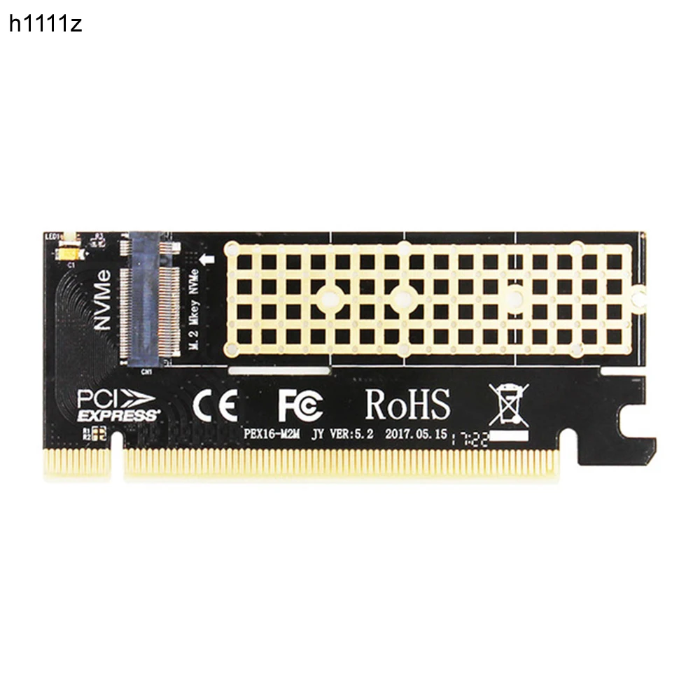 Адаптер M.2 NVMe SSD M2 на PCIE 3 0 X16 Карта контроллера M интерфейс ключа поддержка PCI Express 0x4
