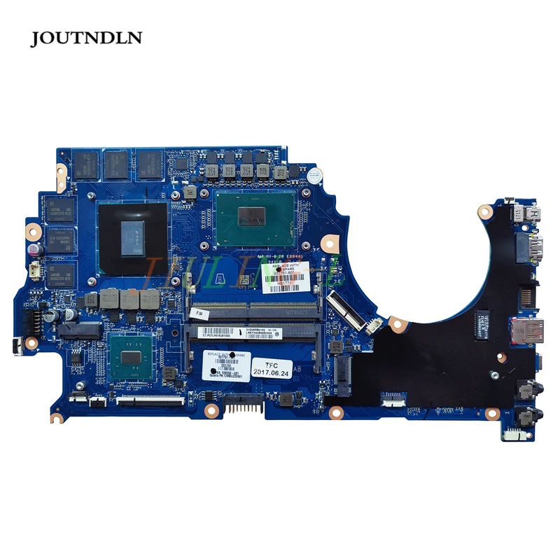 Материнская плата JOUTNDLN для ноутбука HP 15 CE 15T CE000 GTX1060 6 ГБ I7 7700HQ 937751 601 001|Материнские