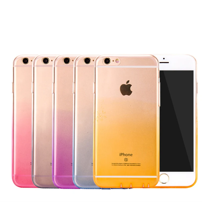 

Oppselve Phone Case For iPhone 8 7 6 s 6s Plus Capinhas Luxury Transparent Gradient Soft TPU Silicone Cover Case Coque Capinhas