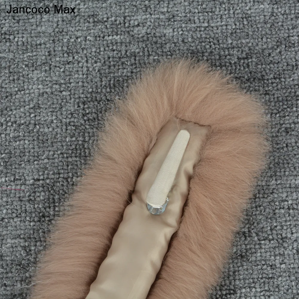 Jancoco Max стиль Для женщин из натурального меха лисы шарф женские шляпки теплая зима ошейники для собак Одежда высшего качества модное кашне S7204