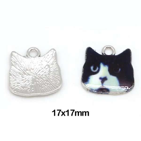 White 10pcs 10-30 шт сова кошка Эмаль Бусины Подвески для DIY ювелирных изделий ручной работы браслет ожерелье аксессуары, отверстие 1,5 2 мм - Окраска металла: White 10pcs