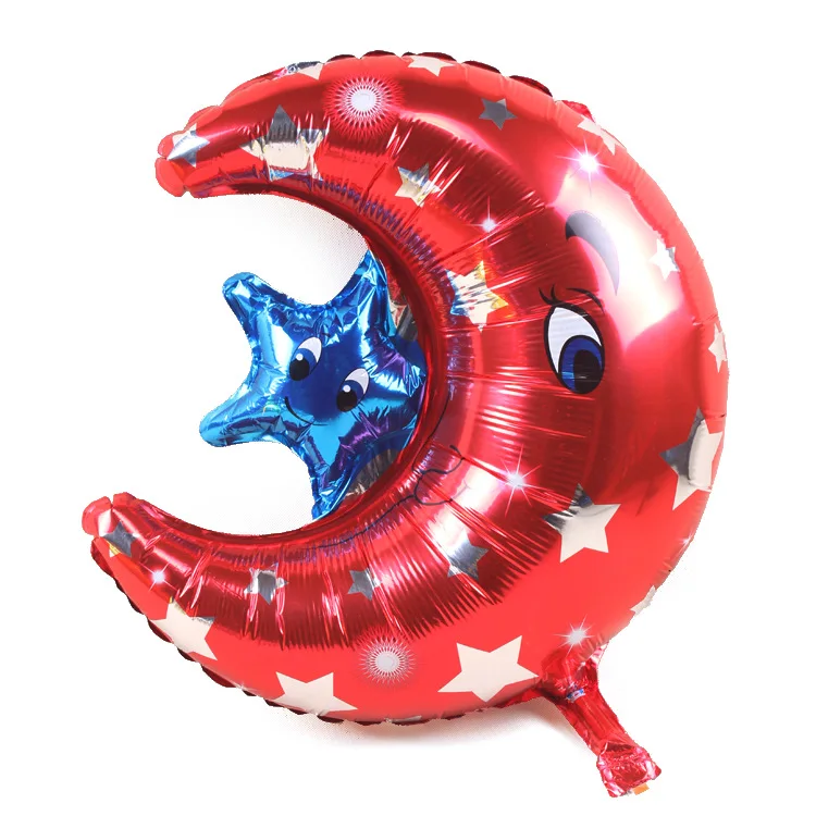 4 шт./компл. шар из алюминиевой фольги с Луной и звездой 61*50 см гелиевые шары в