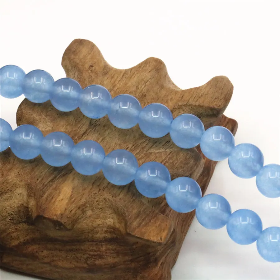 Модные бусины ювелирные изделия многоразмерные небесно-голубые полудрагоценные