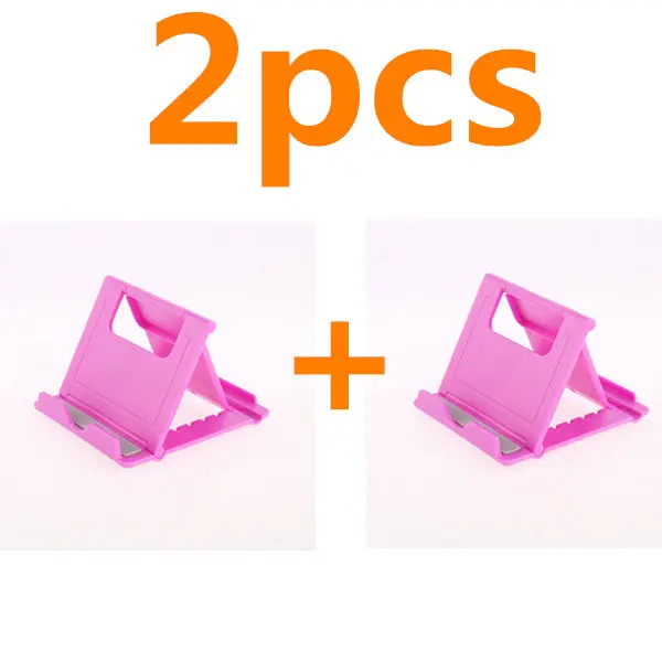 2 purple HOTR универсальный настольный держатель для планшета, держатель для мобильного телефона с противоударной силиконовой накладкой, крепкая пластиковая подставка-держатель для сотового телефона, крепление - Цвет: 2 purple