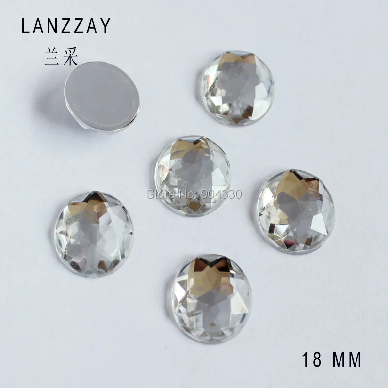 Бесплатная доставка lanzzay 100 шт. смешивания цветов 18 мм круглые плоские снизу