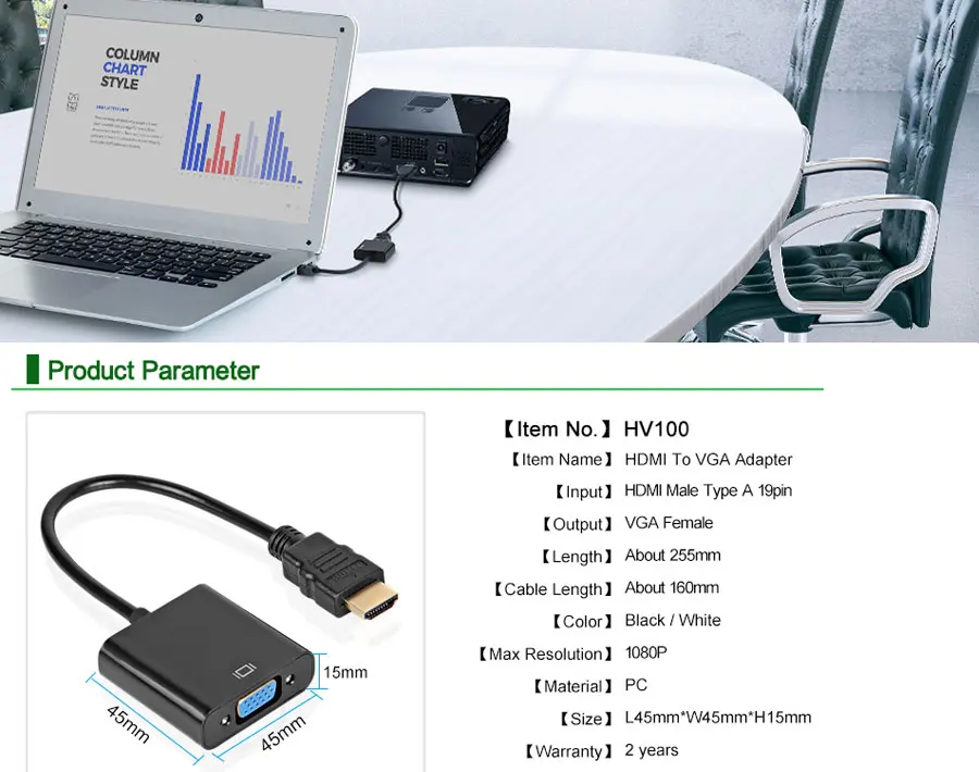 Urgrico hdmi-vga адаптер мужской для Famale HDMI VGA конвертер адаптер 1080P цифро-аналоговый видео аудио для ПК ноутбука планшета