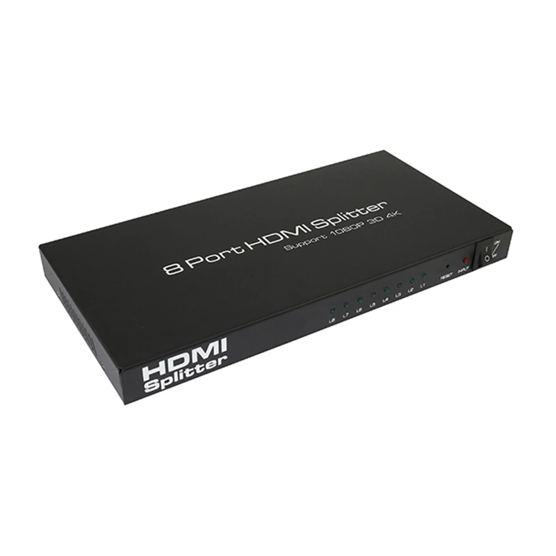 Сплиттер HDMI 1x8 4K Ultra HD 8-Port усиленный дистрибьютор сигнала сплиттер с питанием порт