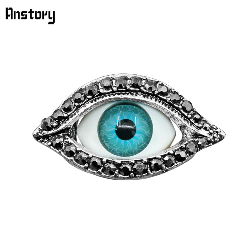 Anstory в стиле панк Синий Зло Средства ухода для век циркон горный хрусталь