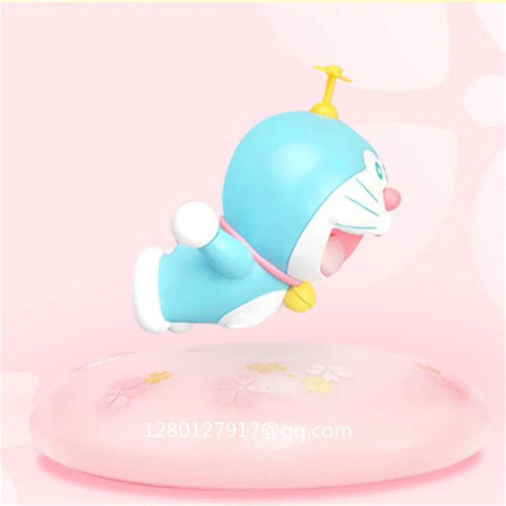 Статуя Doraemon Магнитная левитационная Летающая синяя фигурка вишневого цвета