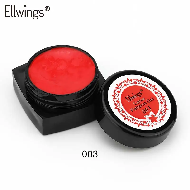 3 Ellwings 3D Резные узоры гель замочить от УФ гель для ногтей моделирование Маникюр DIY яркие цвета Скульптура Дизайн ногтей украшения - Цвет: 3