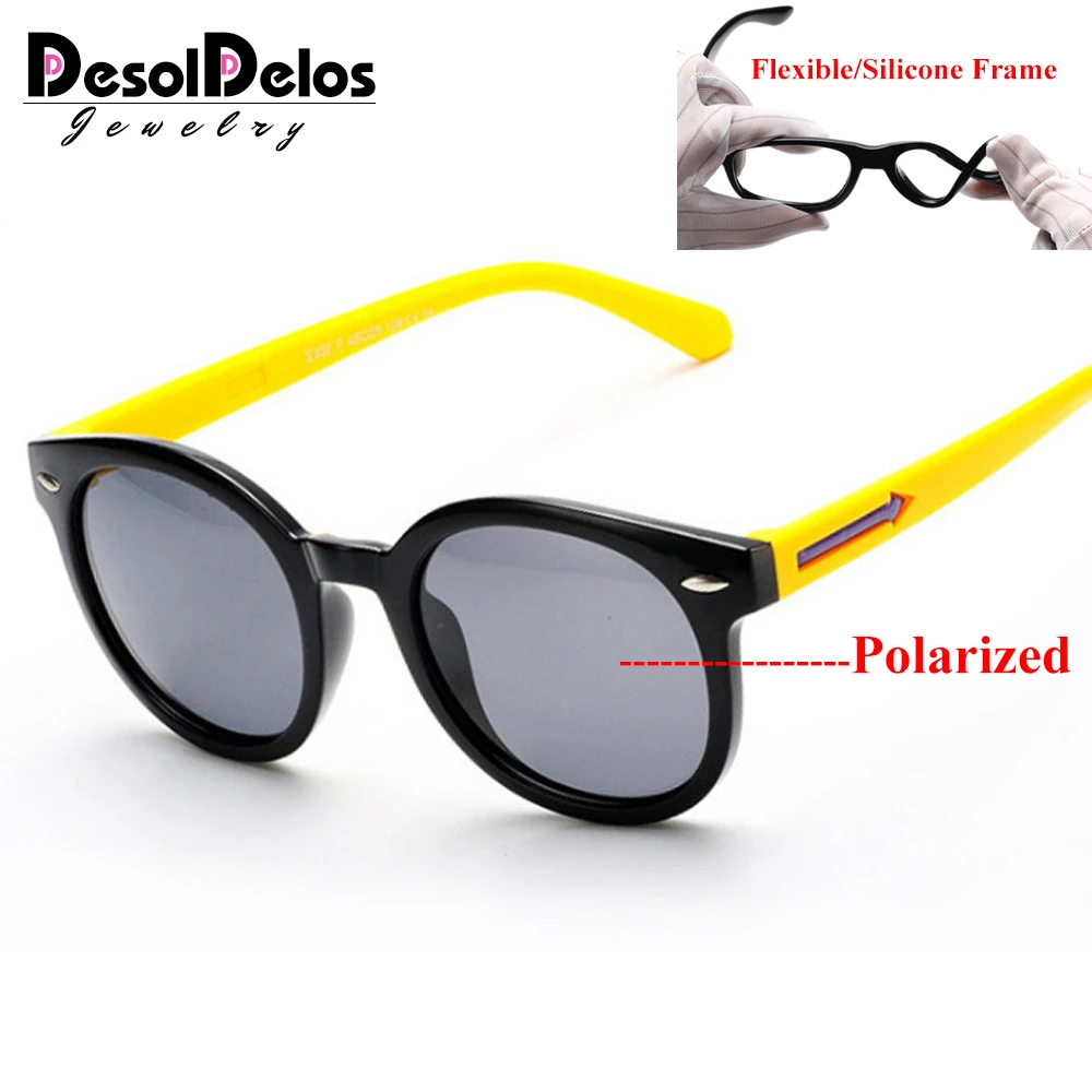 Солнцезащитные очки с защитой UV400 для детей гибкие поляризационные милым