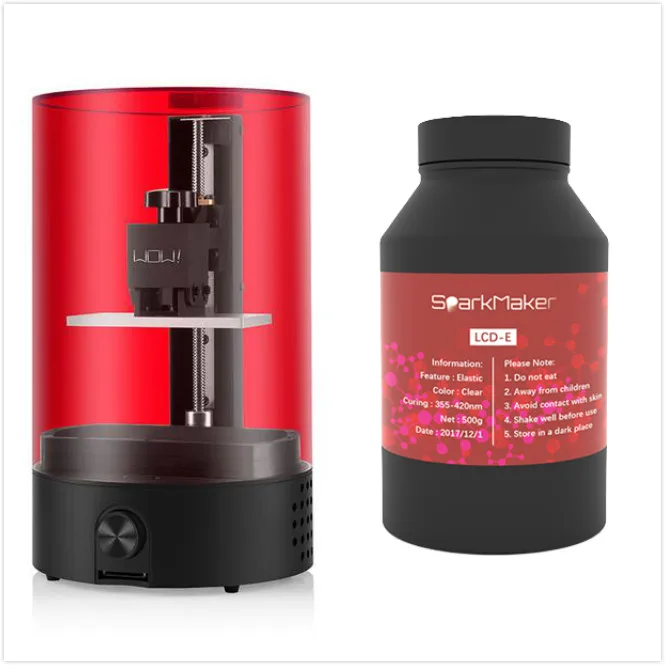 Sparkmaker 3d Принтер Высокоточный кнопочный контроль 3d Принтер Lcd Uv-led настольный УФ-полимерный Sla/dlp/lcd 3d принтер - Цвет: 1 printer and resin