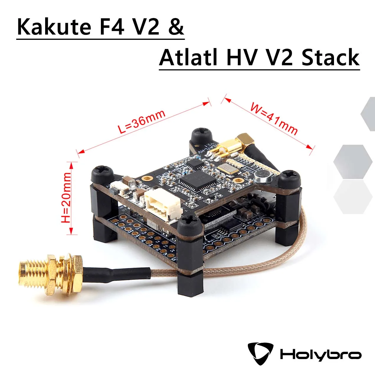 F4 Atlatl V2 Holybro Kakute F4 игровые джойстики и Holybro Atlatl HV V2 5,8G/видеопередатчиком и Holybro Tekko32 4-в-1 35A ESC комбо для видом от первого лица - Цвет: F4 Atlatl V2