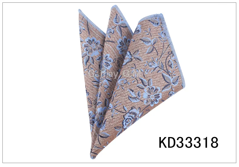 KD33318 Пейсли Карманный квадратный цветочный платок для костюмов 25 см* 25 см Hankies для мужчин и женщин Брендовые костюмы карманные мужские платки - Цвет: KD33318