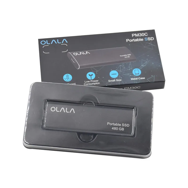 OLALA PM30C Портативный SSD Тип C USB 3 1 Gen внешний 480 ГБ твердотельный накопитель для