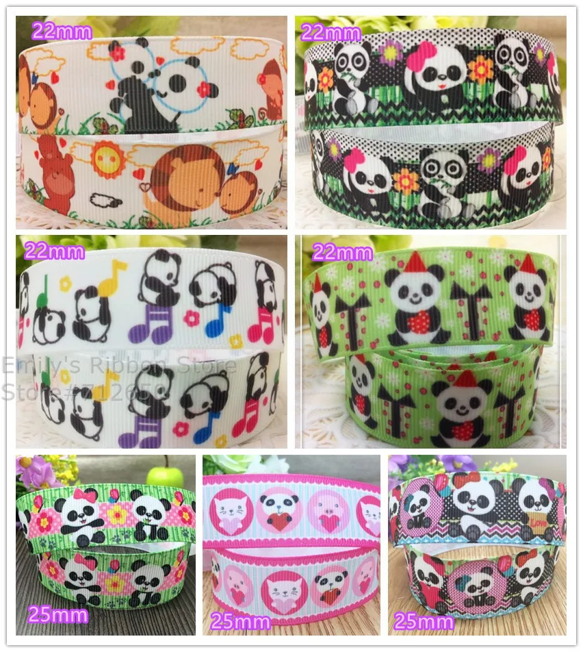Бесплатная доставка лента в рубчик с принтом панды виде животного бант