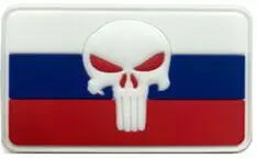 Нашивки Каратель вышитые/ПВХ военный Каратель Череп патч полосы тактические тонкие синие линии флаг патчи с крюком и петлей - Цвет: PVC 12