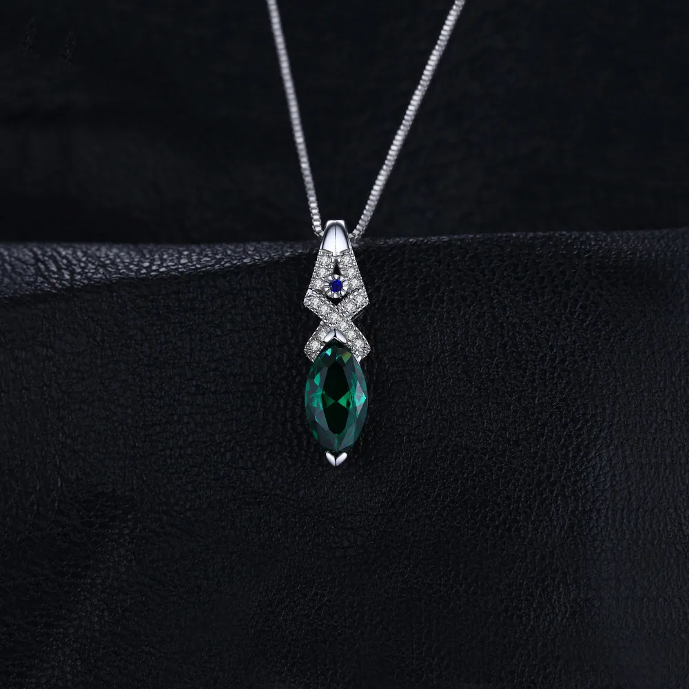 Jewelrypalace роскошные 5.45ct создана изумруд и синий шпинель ожерелья подвески 100%