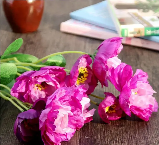 Искусственные цветы высокого класса имитация 2 цветов мака свадебный подарок для