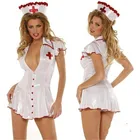 Мягкие эластичные куклы для косплея Клубное белье, сексуальные костюмы медсестры, для ролевых игр, форма медицинской сестры белого цвета