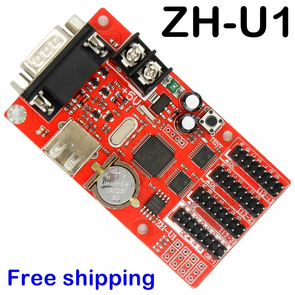 Бесплатная доставка флэш-контроллер USB + rs232 1024*48 пикселей U-диск беспроводной p10