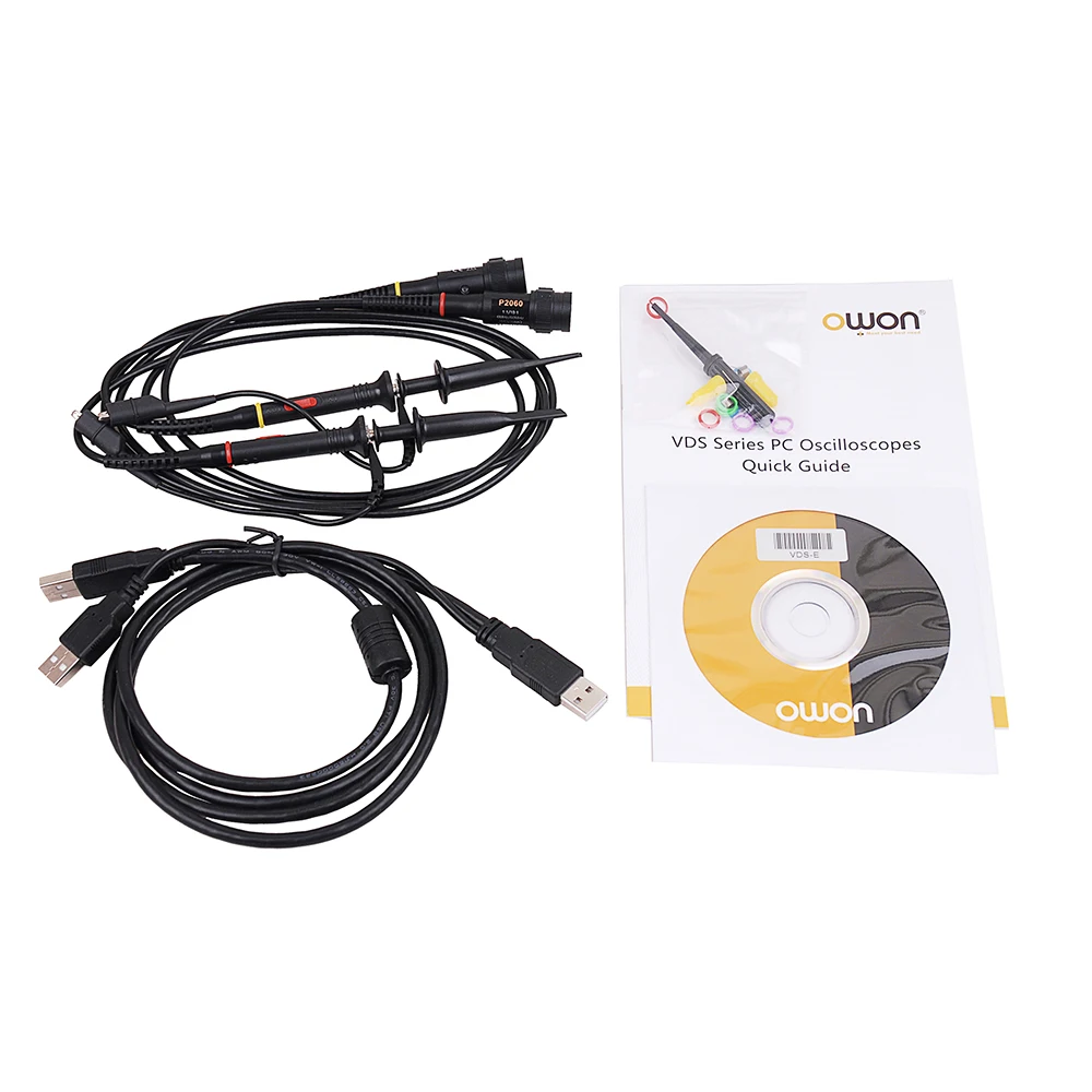 OWON VDS1022/VDS1022I 25 МГц 100MSa/s частота дискретизации 2/4 канала ПК цифровой осциллограф