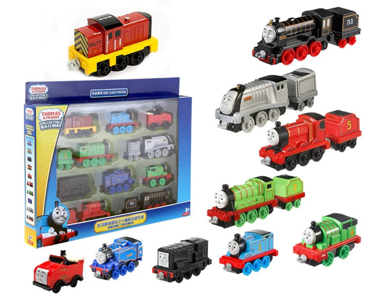 10/trains Original Trains alloy collection trackmaster Train Set For Children Diecast Brinquedos