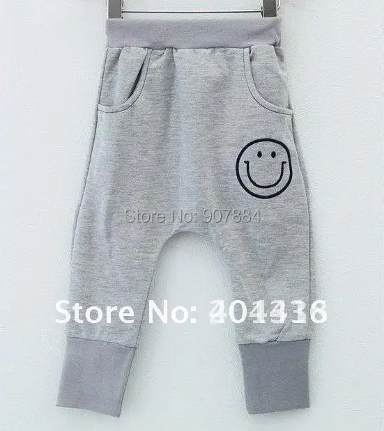 5pcs boys girls smile pants smiling mouse pant children trousers childrens gray black bottoms free shipping | Детская одежда и