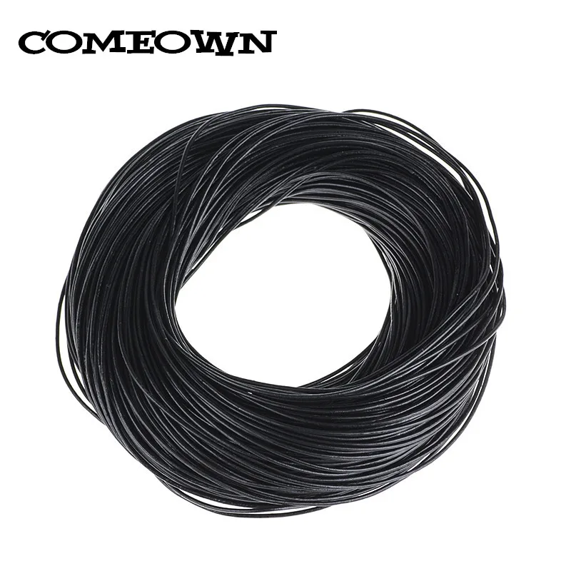 COMEOWN 10 м 1 мм черные круглые шнуры из натуральной кожи/шнуры/нити DIY ювелирные