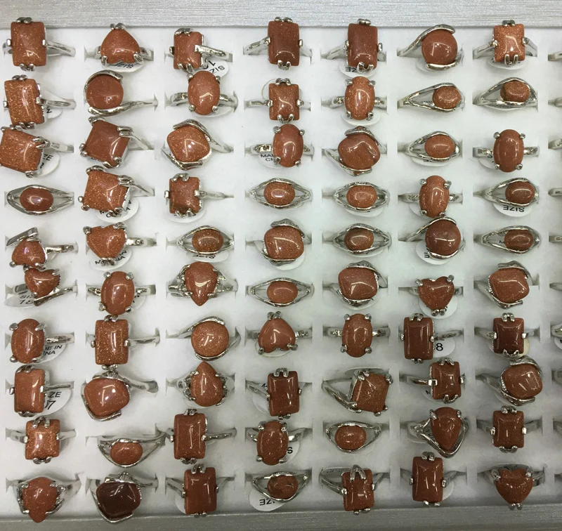 Женские кольца с кольцом золотого камня серебряное кольцо на палец смешанный