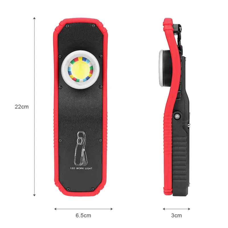 SANYI COB LED Мини портативное освещение USB подзарядка встроенный аккумулятор фонарик